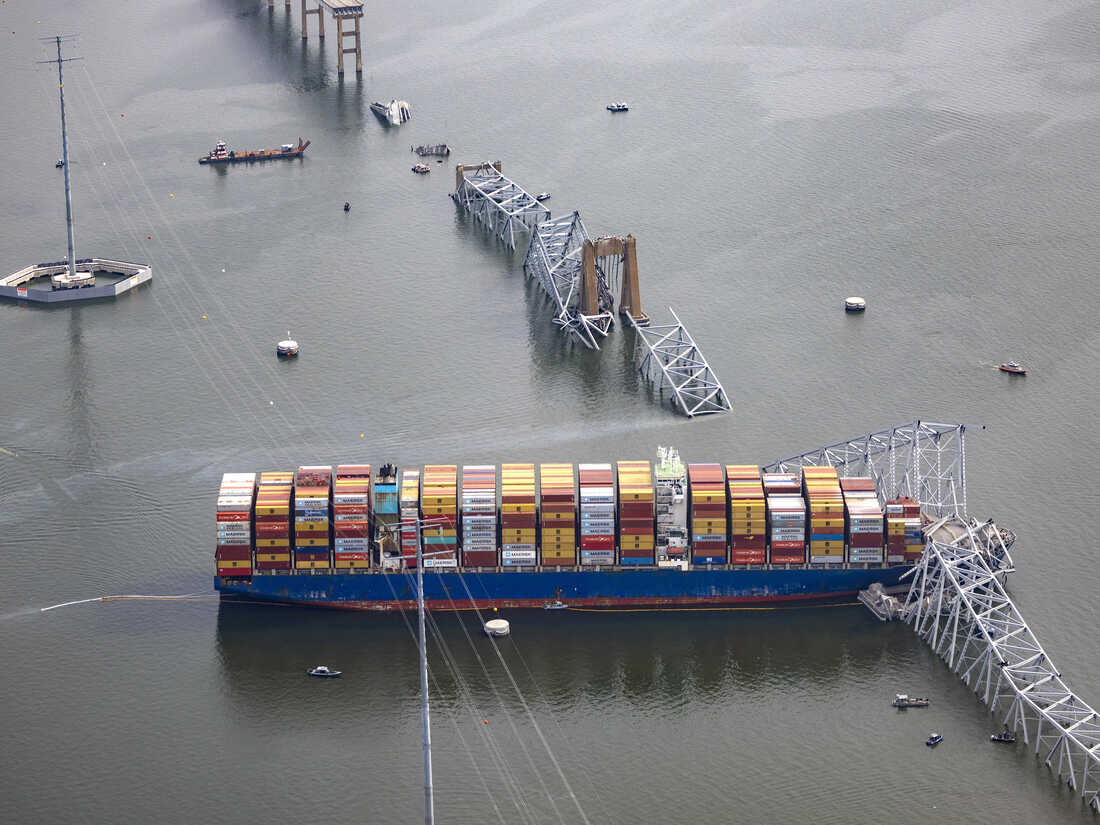 The Francis Scott Key bridge in Baltimore collapses after a ship crashed  into it : NPR