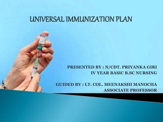 Universal Immunization Program | PPT